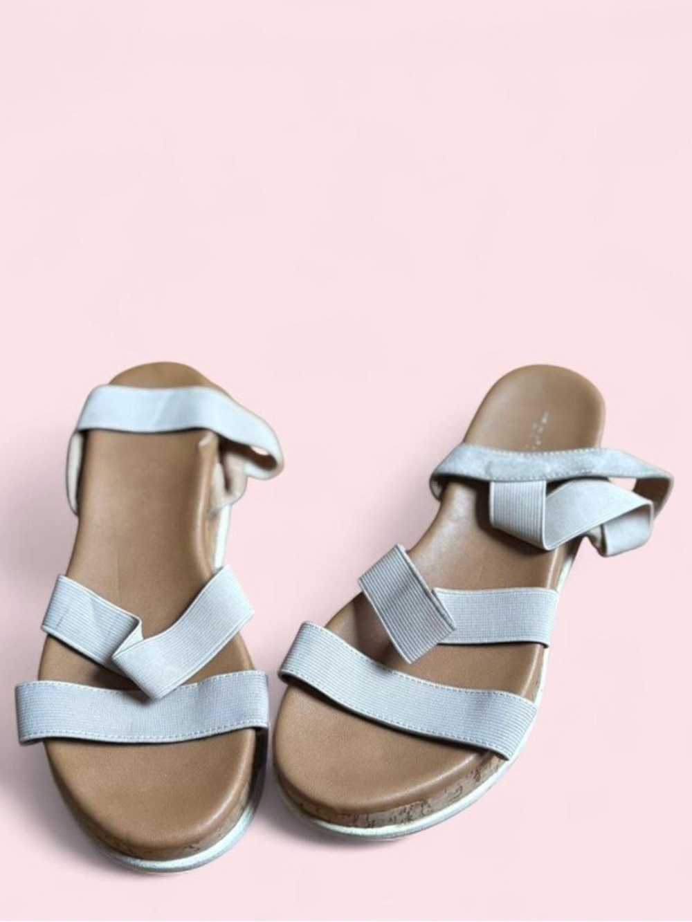 Madden Girl tan Stretch-Strap Slide Sandals